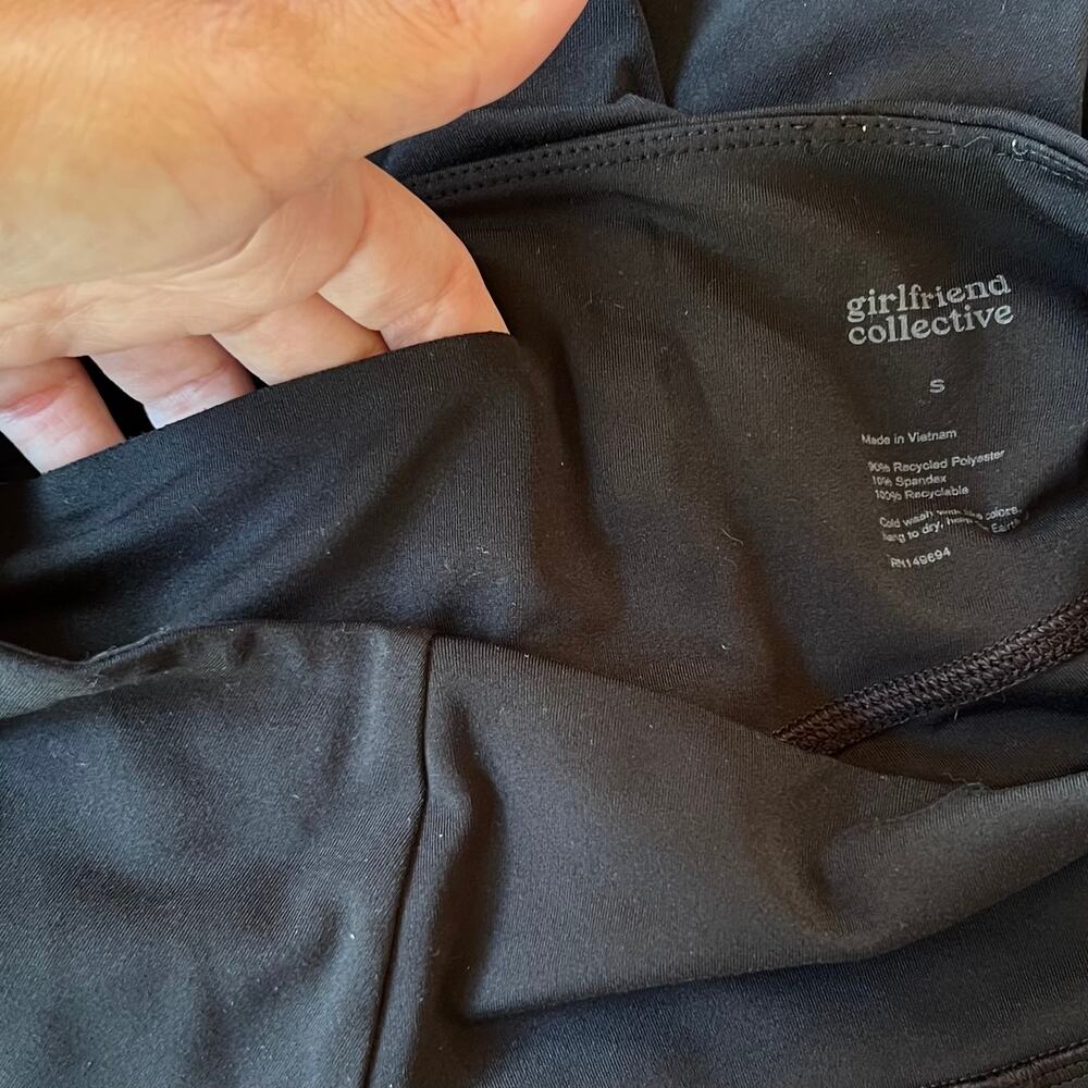 Girlfriend Collective FLOAT Ultralight Run Shorts Black High Rise S - Picture 5 of 5